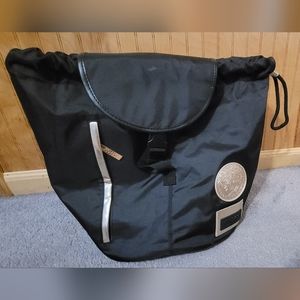 Versace Collection Parfums Knap Sack Backpack Large Black Travel Shoulder Bag